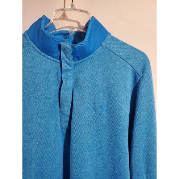 Under Armour Sweaterfleece Snap Mock Coldgear Loose Golf Pullover Mens Size XL - Picture 2 of 11